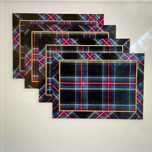 Christmas-Talbots Poinsettia Plaid placemats-set of 6